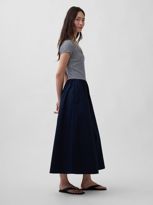 Modern Mixed Media Maxi Dress