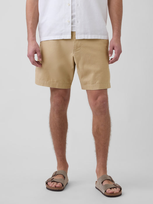 7.5" Linen-Cotton Shorts