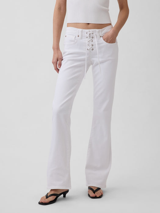 Low Rise Long & Lean Lace-Up Jeans
