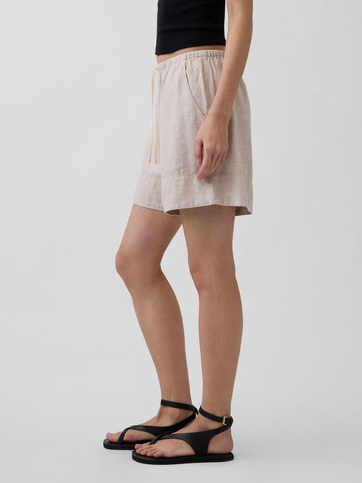 6" Linen-Blend Easy Shorts