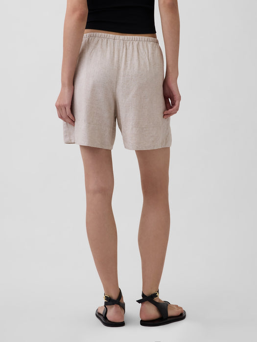6" Linen-Blend Easy Shorts