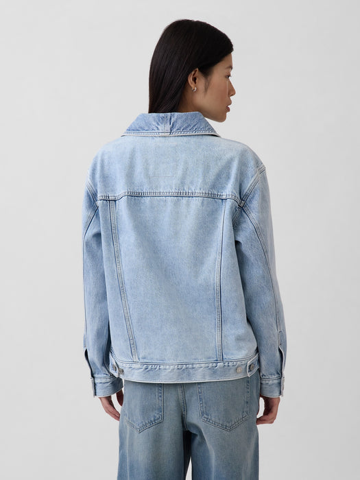 Denim Oversized Shawl Denim Jacket