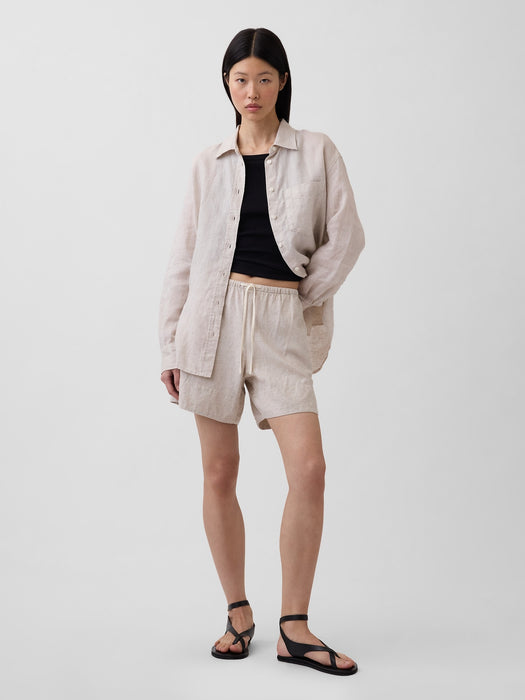 6" Linen-Blend Easy Shorts