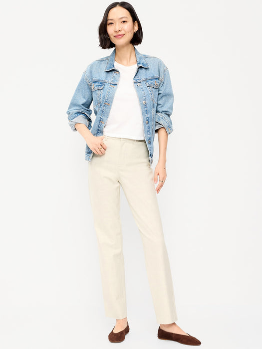 High-Waisted Pixie Straight Pants