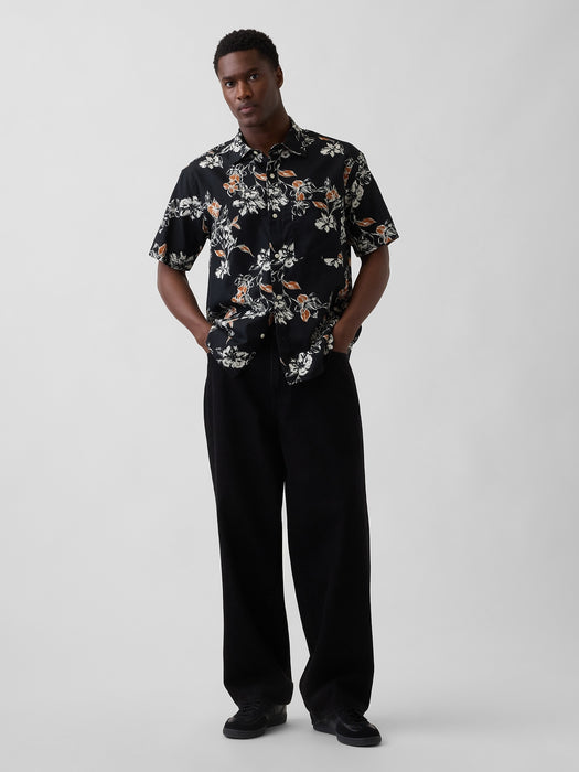 Textured Linen-Cotton Shirt