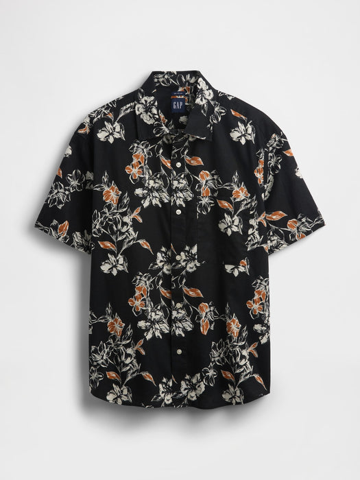 Textured Linen-Cotton Shirt