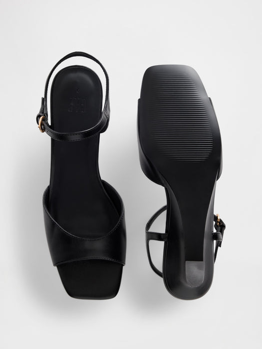 Vegan Leather Wedge Sandals