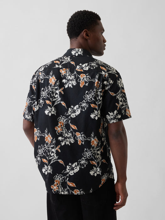 Textured Linen-Cotton Shirt