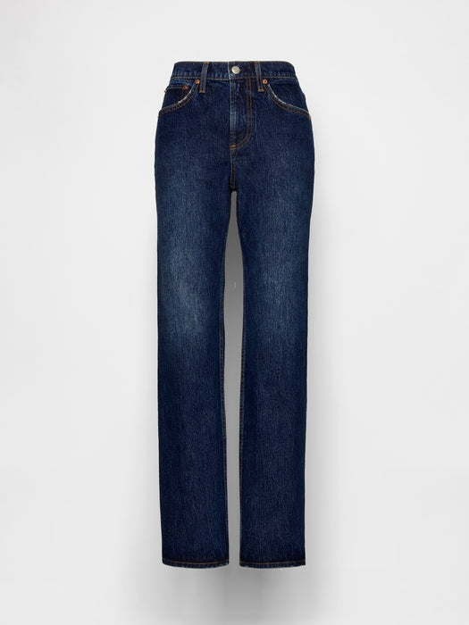 Mid Rise Relaxed Straight Jeans