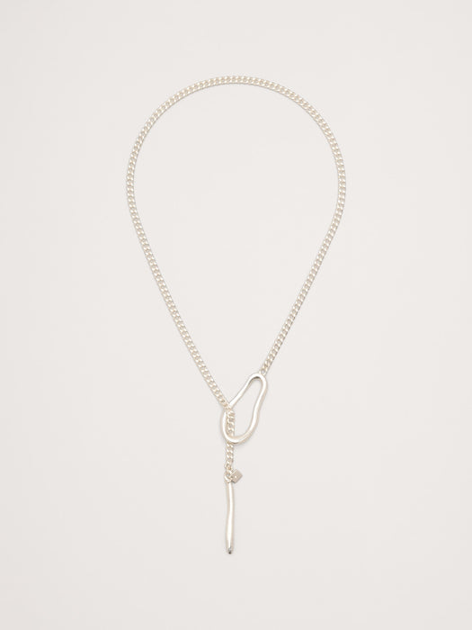 Abstract Oval Drop Necklace