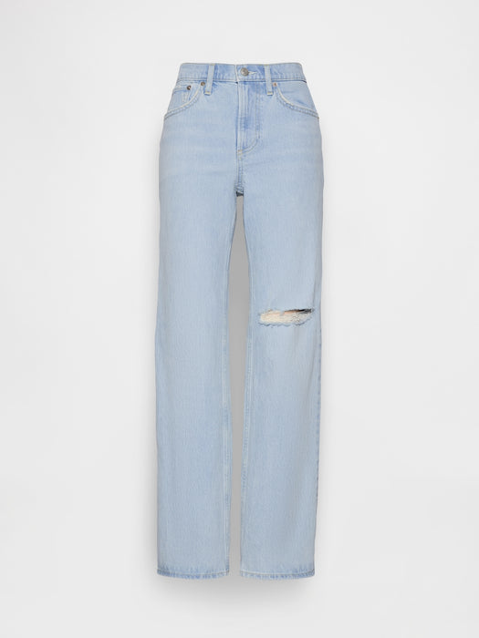 Mid Rise Relaxed Straight Jeans
