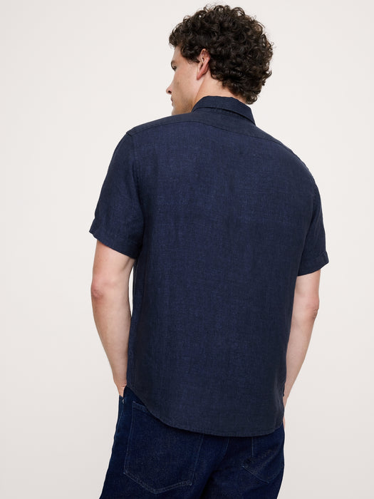 Standard-Fit Linen Short-Sleeve Shirt