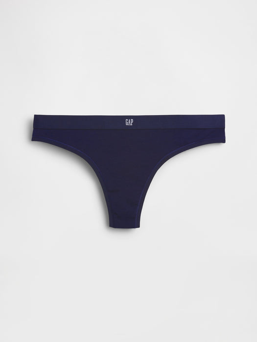 Organic Stretch Cotton Logo Thong