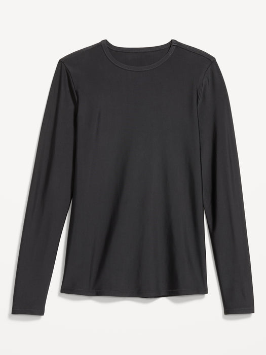 Long-Sleeve Matte Rashguard Swim Top