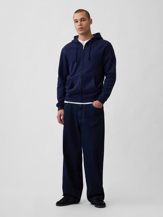 Erwachsener VintageSoft Relaxed Kapuzenpullover mit Reißverschluss