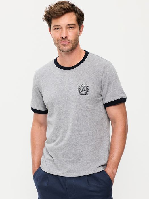 Crew-Neck Pique T-Shirt