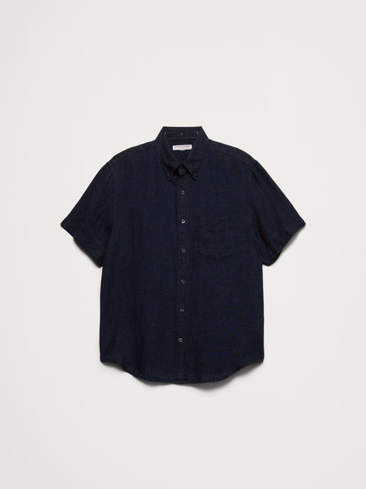 Standard-Fit Linen Short-Sleeve Shirt