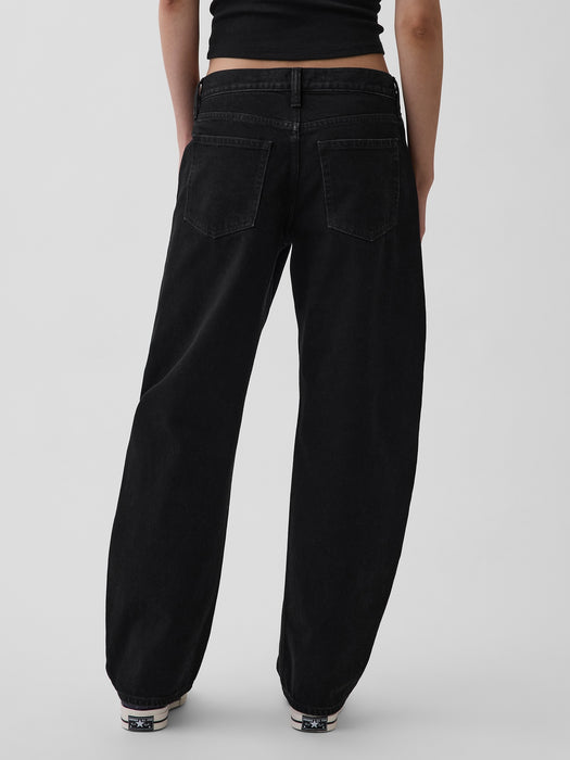 Low Rise Barrel Jeans