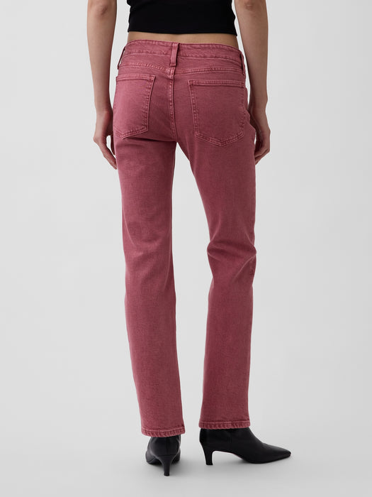 Low Rise Lace-Up '90s Slim Straight Jeans