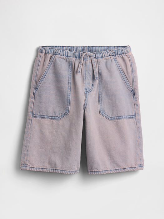Kids Low Rise Easy Longline Denim Shorts