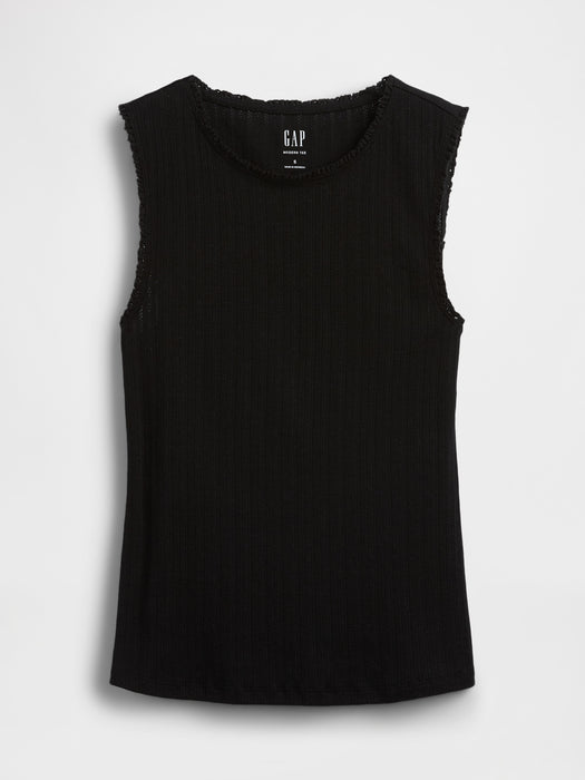 Pointelle Shell Tank Top