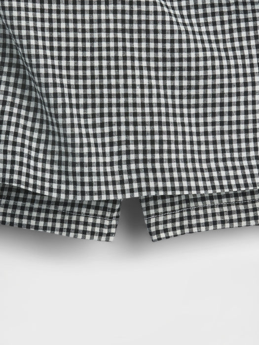 Linen-Blend Mini Skort