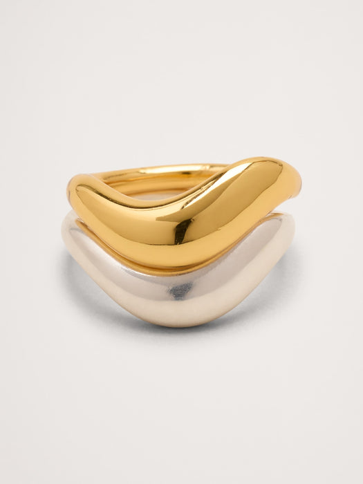 Wavy Ring Set