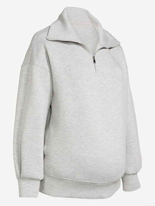 Maternity Bounce Fleece Half-Zip Pullover
