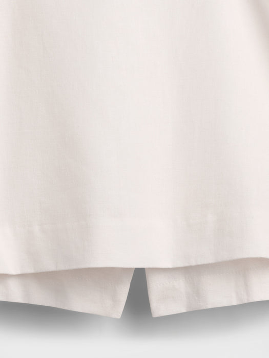 Linen-Blend Mini Skort
