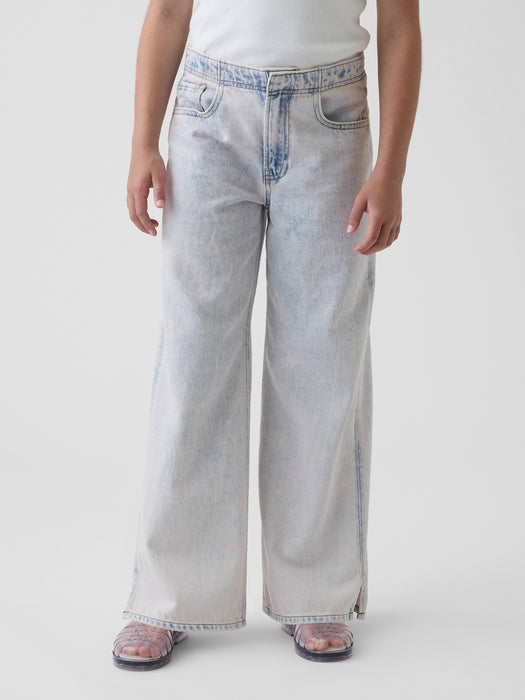 Kids Low Rise Stride Wide-Leg Jeans