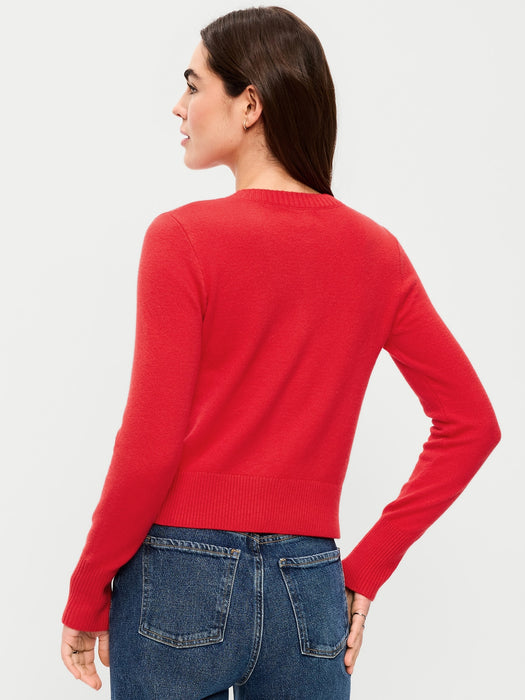 SoSoft Cropped Crew-Neck Cardigan