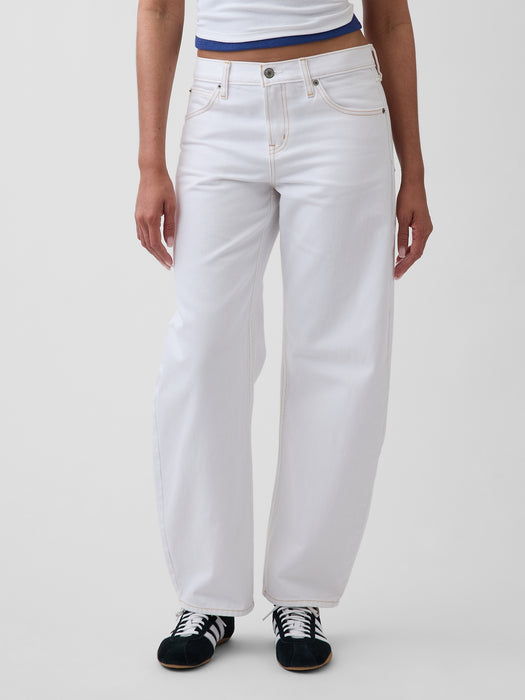 Low Rise Barrel Jeans