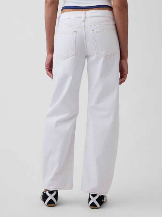 Low Rise Barrel Jeans