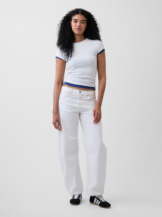 Low Rise Barrel Jeans