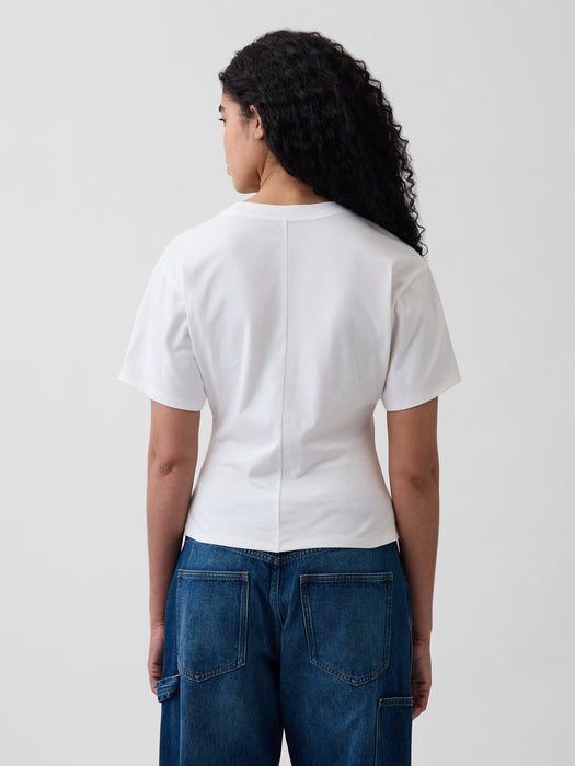 Knit Fitted-Waist T-Shirt