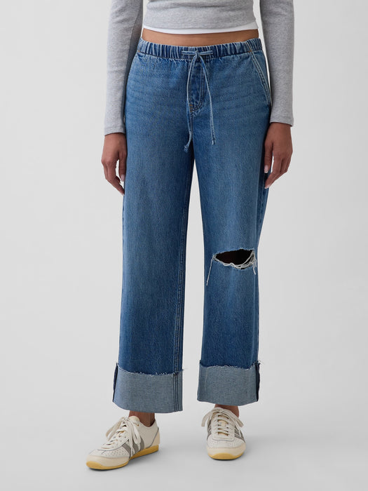 Low Rise '90s Loose Easy Crop Jeans