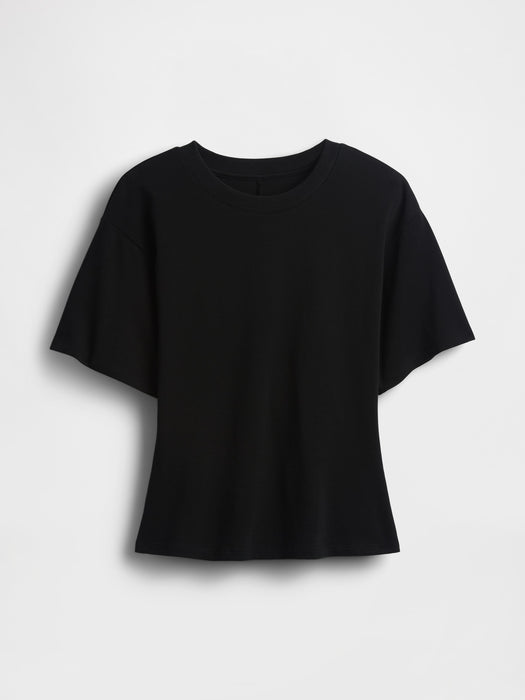 Knit Fitted-Waist T-Shirt