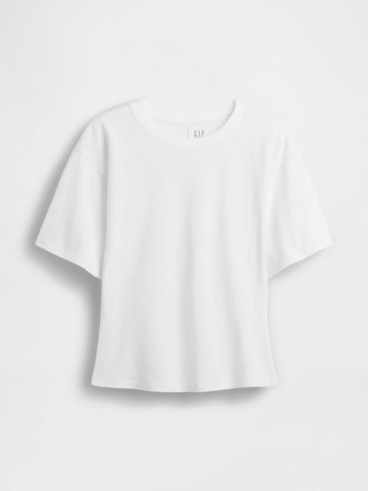 Knit Fitted-Waist T-Shirt