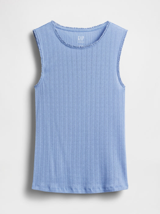 Pointelle Shell Tank Top