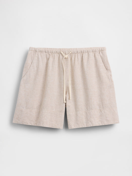 6" Linen-Blend Easy Shorts