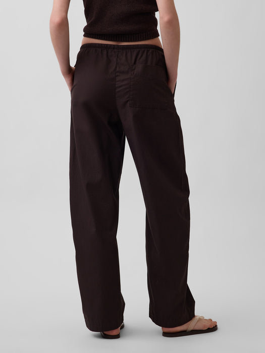 Poplin Easy Barrel Pants