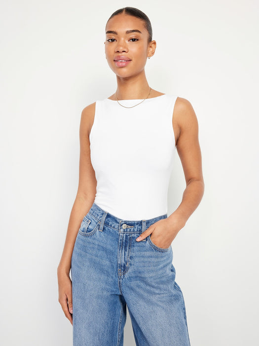 Hug Double-Layer Boatneck Top