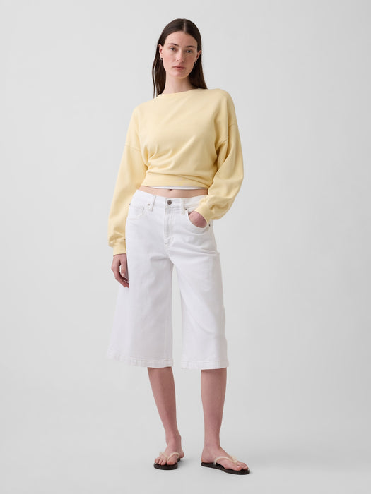 High Rise Culotte Jeans