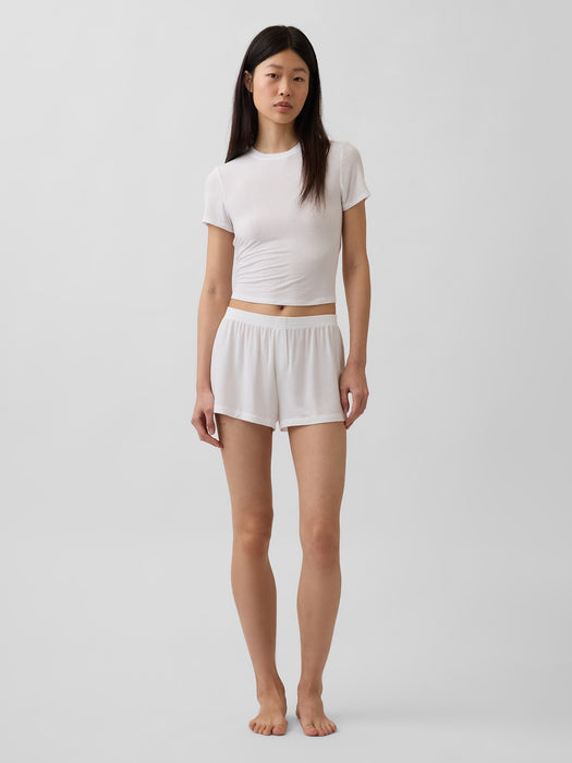 SoftMade Modal Rib PJ Shorts
