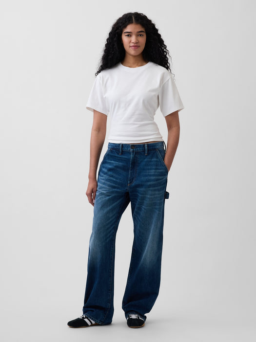 Knit Fitted-Waist T-Shirt