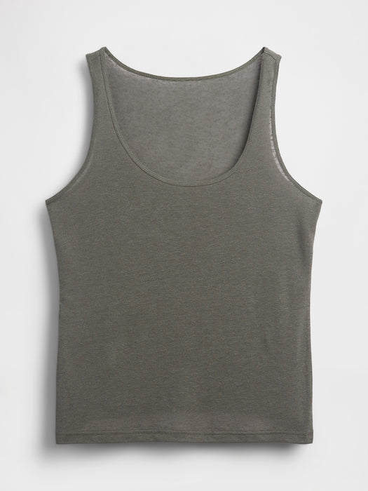 Linen-Blend Tank Top
