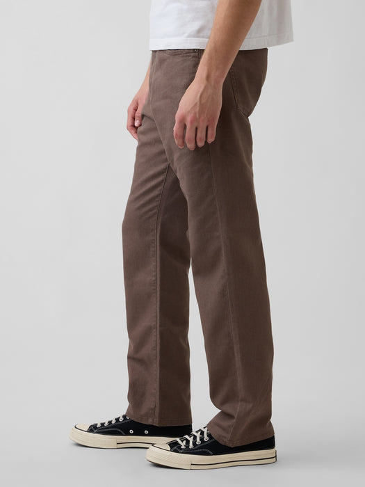 Linen-Cotton Relaxed Straight Pants