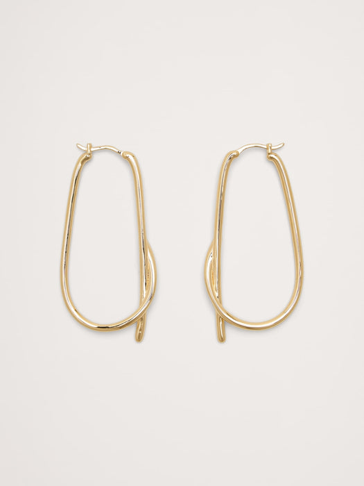 Large Knotted Hoop Earrings