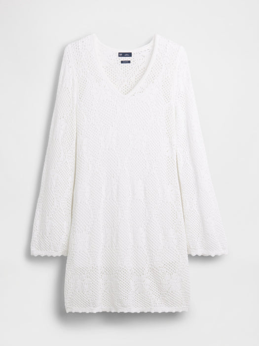 Pointelle Sweater Mini Dress