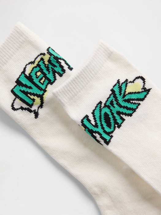 Kids Graphic Logo Crew Socks (3-Pack)